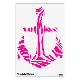 Pink zebra print wall decal