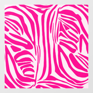 Pink zebra print window cling