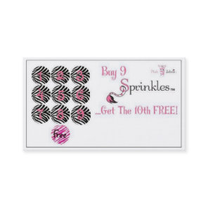 Pink Zebra Punch Card