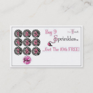 Pink Zebra Punch Card
