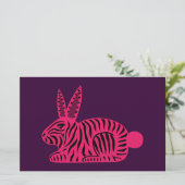 Pink Zebra Rabbit (Standing Front)