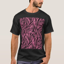 Pink Zebra skin texture glamorous seamless pattern T-Shirt
