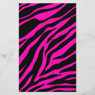 pink zebra stationery