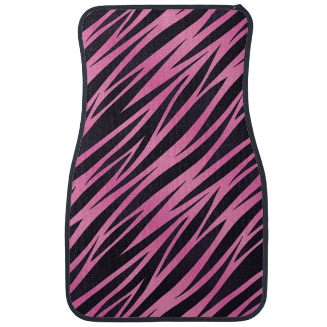 Pink Zebra Stripe Background Car Mat (Front)