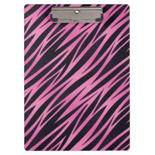 Pink Zebra Stripe Background Clipboard