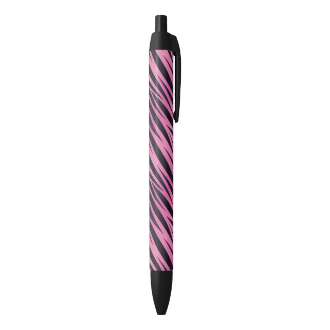 Pink Zebra Stripe Background Pen (Bottom (Vertical))