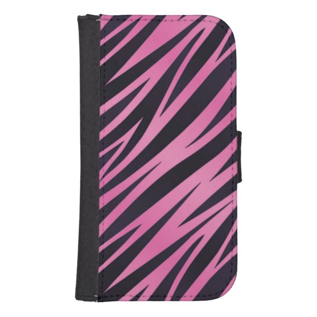 Pink Zebra Stripe Background Samsung Galaxy Wallet Case (Front)