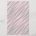 Pink Zebra Stripe Background Stationery