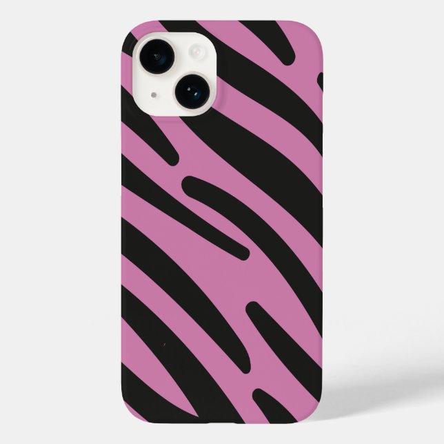 Pink Zebra Striped Case-Mate  Case-Mate iPhone Case (Back)