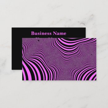 Pink Zebra Stripes Business Card by WonderArt at Zazzle