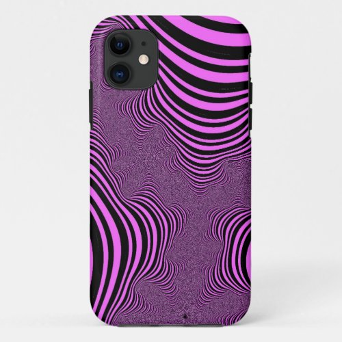 Pink Zebra Stripes iPhone 11 Case