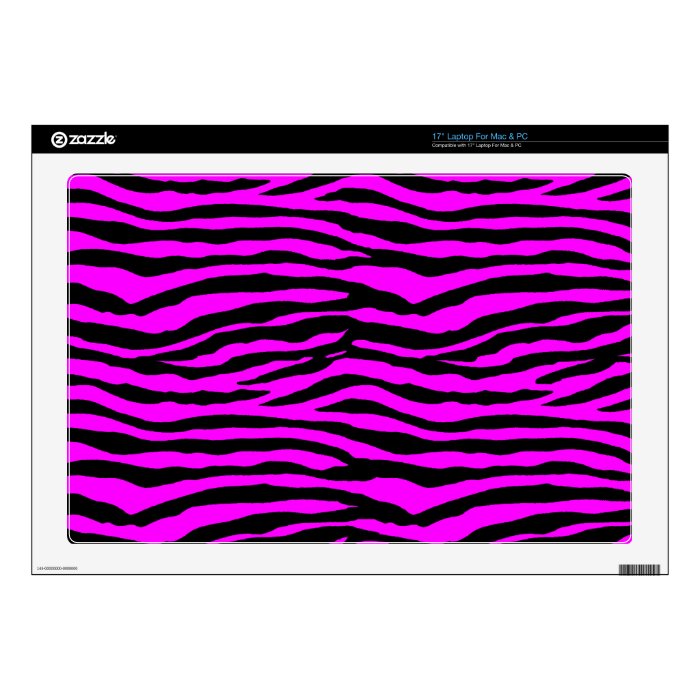 Pink Zebra Stripes Laptop Skins