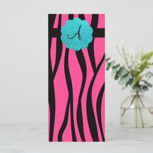 Pink zebra stripes monogram (Standing Front)