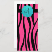 Pink zebra stripes monogram (Front/Back)