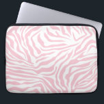 Pink Zebra Stripes Wild Animal Print Zebra Pattern Laptop Sleeve<br><div class="desc">Zebra Print – baby pink and white pattern - wild animal print.</div>