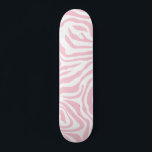 Pink Zebra Stripes Wild Animal Print Zebra Pattern Skateboard<br><div class="desc">Zebra Print – baby pink and white pattern - wild animal print.</div>