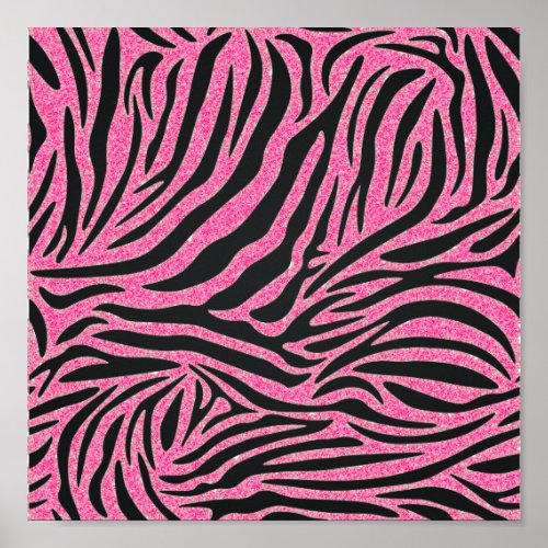 Pink Zebra Texture Cod01 Poster