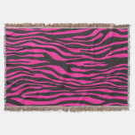 Pink Zebra Throw Blanket