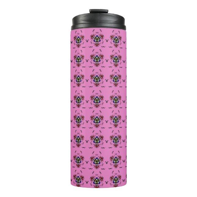 Pink Zen Mandala" Thermal Tumbler (Front)