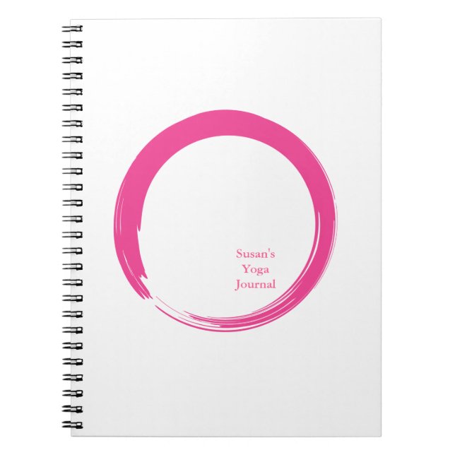 Pink Zen Symbol / Enso Circle Notebook (Front)