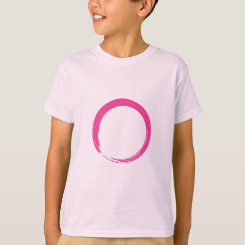 Pink Zen Symbol  Enso Circle T_Shirt