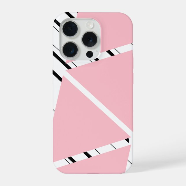 Pink Zig Zag Pattern iPhone Case (Back)