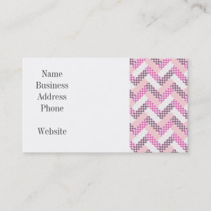 Pink Zig Zag Quilt Pattern Gifts for Her Business Card
