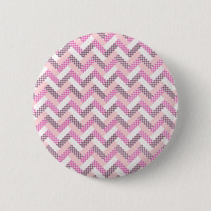 Pink Zig Zag Quilt Pattern Gifts for Her Button