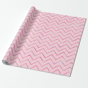 Pink Zig-zag Valentine's Day Wrapping Paper