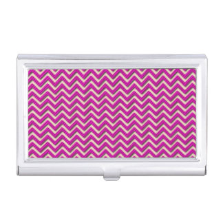 Pink Zig Zag Weave Business Card Case