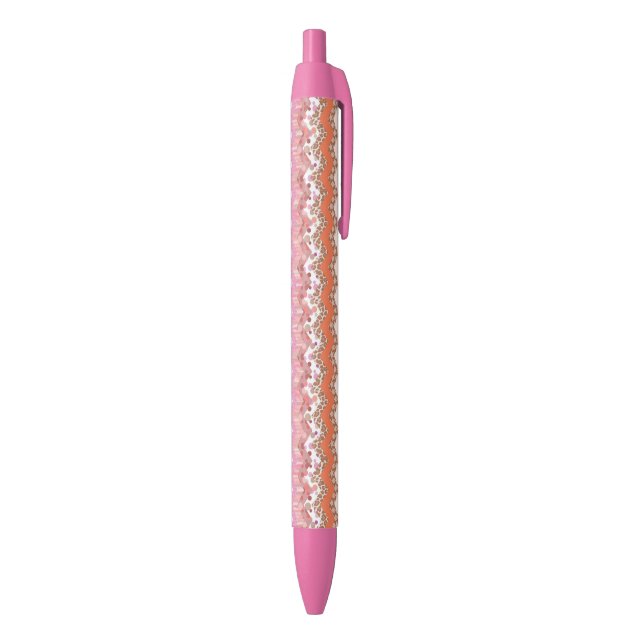 Pink zigzag background pen (Bottom (Vertical))