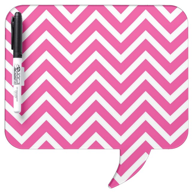 Pink Zigzag Chevron Pattern Dry Erase Board (Front)