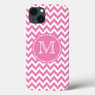 Pink ZigZag / Chevron Pattern - Monogrammed