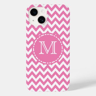 Pink ZigZag / Chevron Pattern - Monogrammed