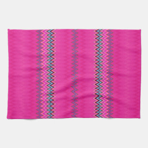 Pink Zigzag Kitchen Towel