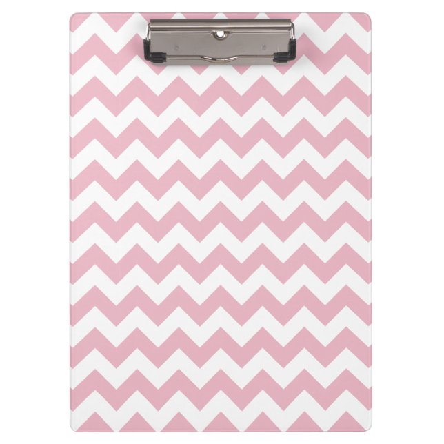 Pink Zigzag, Pink Chevron, Geometric Pattern Clipboard (Front)