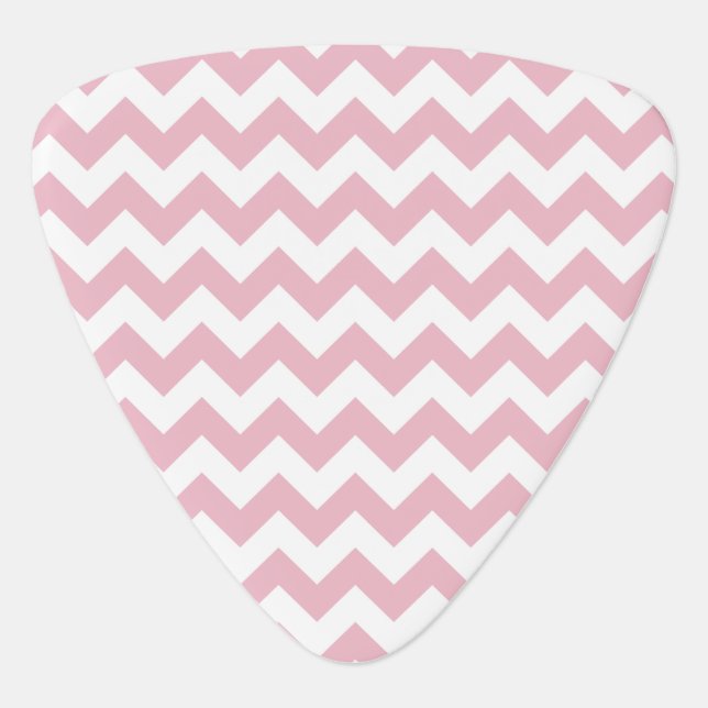 Pink Zigzag, Pink Chevron, Geometric Pattern Guitar Pick (Front)