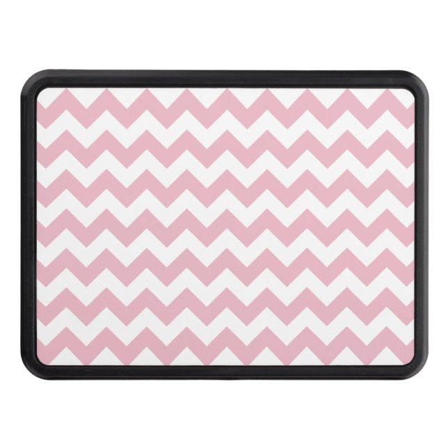 Pink Zigzag, Pink Chevron, Geometric Pattern Hitch Cover (Front)