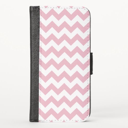 Pink Zigzag Pink Chevron Geometric Pattern iPhone X Wallet Case