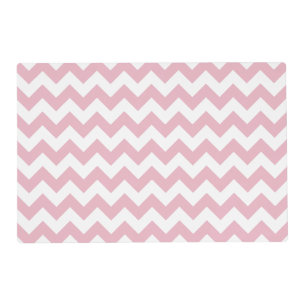 Pink Zigzag, Pink Chevron, Geometric Pattern Placemat