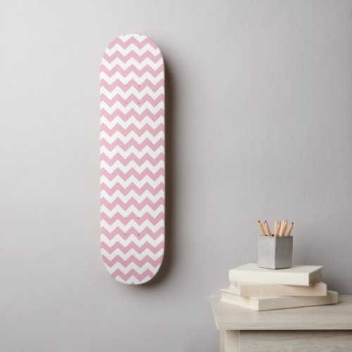 Pink Zigzag Pink Chevron Geometric Pattern Skateboard