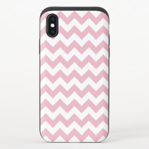 Pink Zigzag, Pink Chevron, Geometric Pattern iPhone X Slider Case