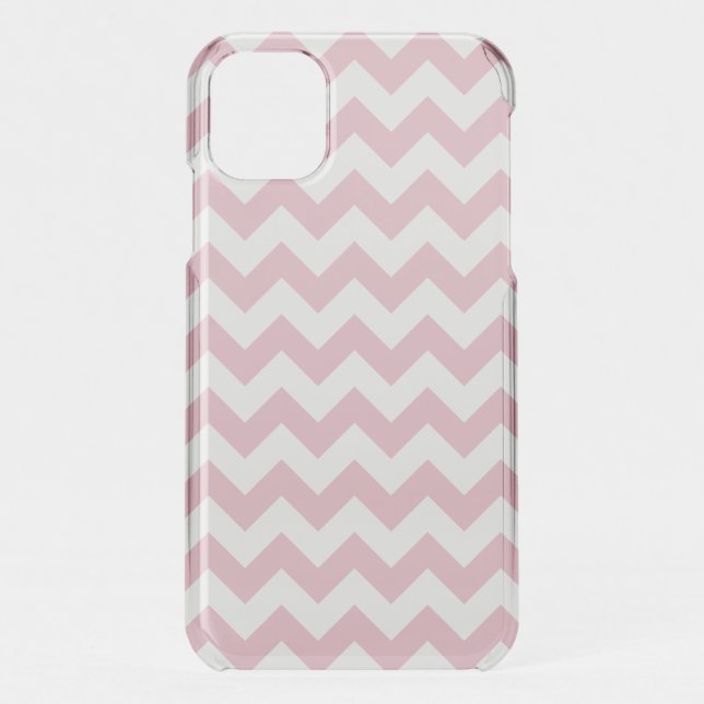 Pink Zigzag, Pink Chevron, Geometric Pattern Uncommon iPhone Case (Back)