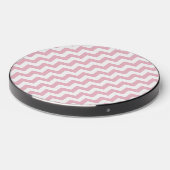 Pink Zigzag, Pink Chevron, Geometric Pattern Wireless Charger (Front 2)