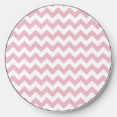 Pink Zigzag, Pink Chevron, Geometric Pattern Wireless Charger (Front)