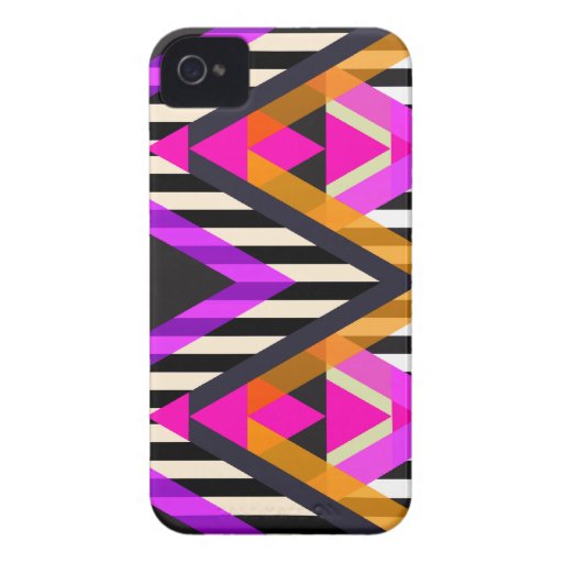 Pink Zigzag Pop Aztec iPhone 4 Case | Zazzle