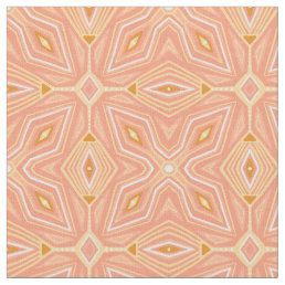 Pink Zigzags Geometric Tile Pattern Fabric