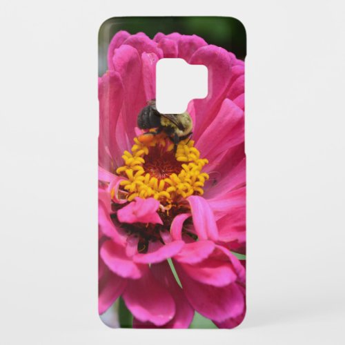 Pink Zinnia and Bumble bee Case_Mate Samsung Galaxy S9 Case