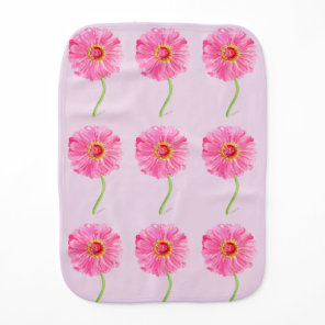 Pink zinnia baby blanket