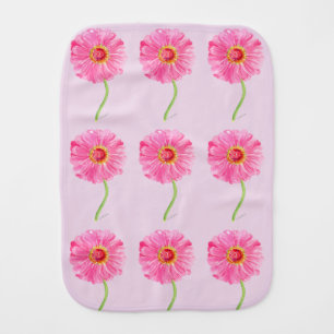Pink zinnia baby blanket